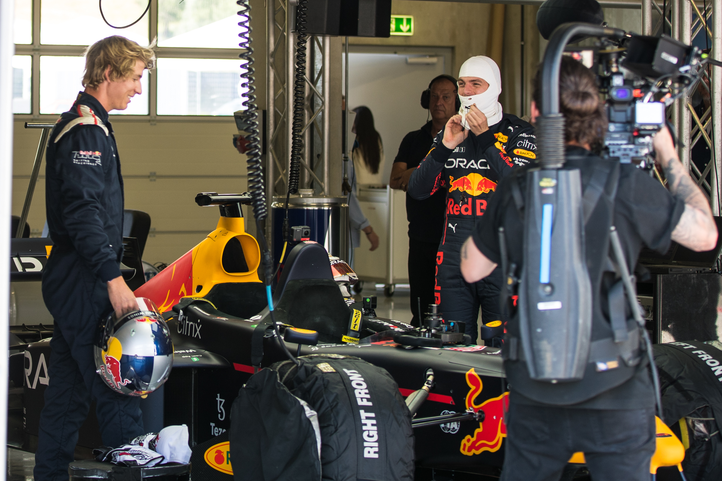 The boys getting ready - Max Verstappen & Fabio Wibmer - Formula One - Seater Project - Red Bull Ring 2022