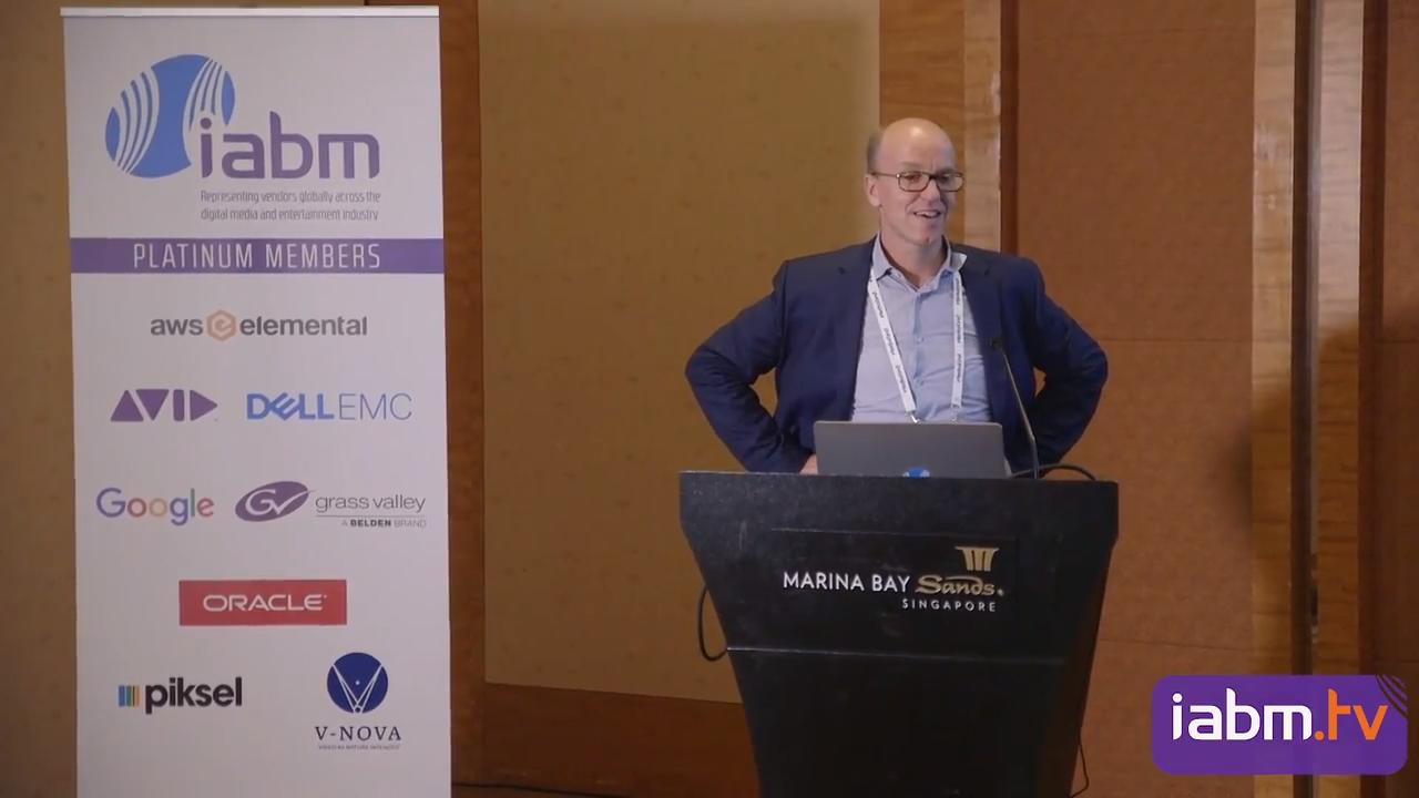 Sven Bolthausen from MediaKind at the IABM Conference about the 6K VR